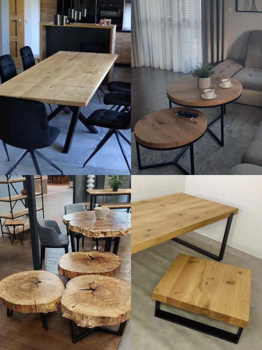 Stół stolik drewniany dębowy z litego drewna na wymiar oflis PRODUCENT