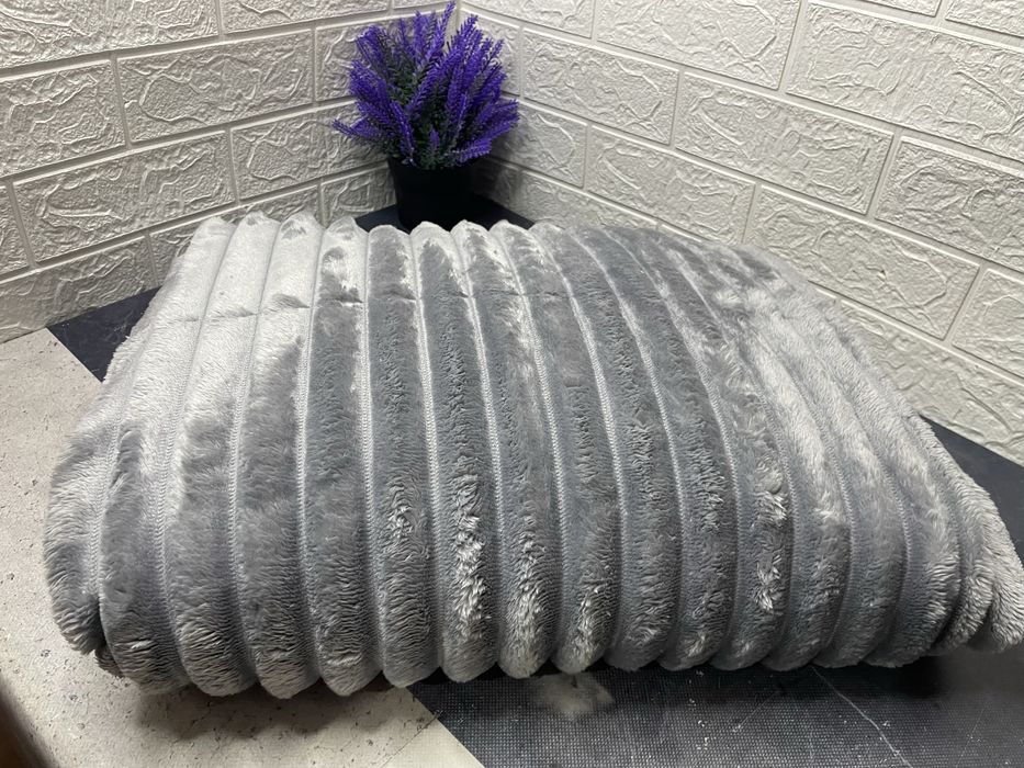 Плед шарпей 200/230см  3.5см смужка. Подарункова сумка!