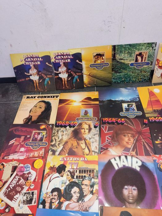 Discos de vinil Grandes 35 peças.