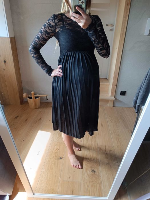 sukienka ciążowa koronka s elegancka wieczorowa