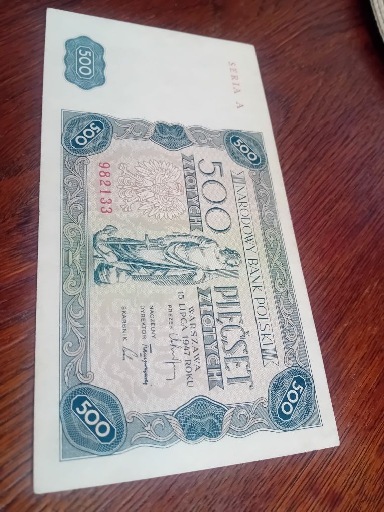 500 zł 1947 rok Seria A