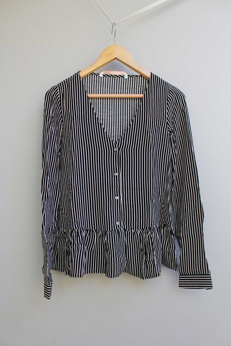 Camisa Zara riscas como nova