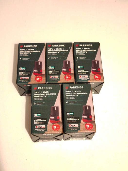 Pack 5 baterias 12v Parkside * NOVAS *