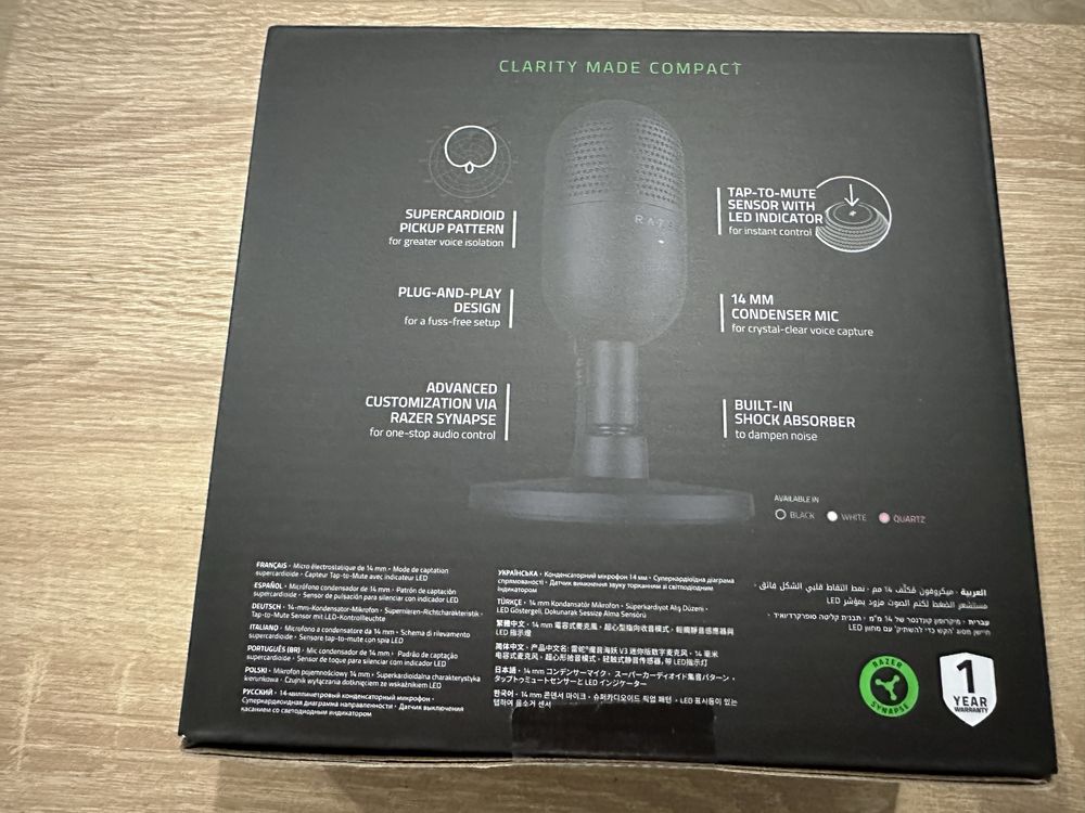 Razer seiren v3 mini мікрофон для пк