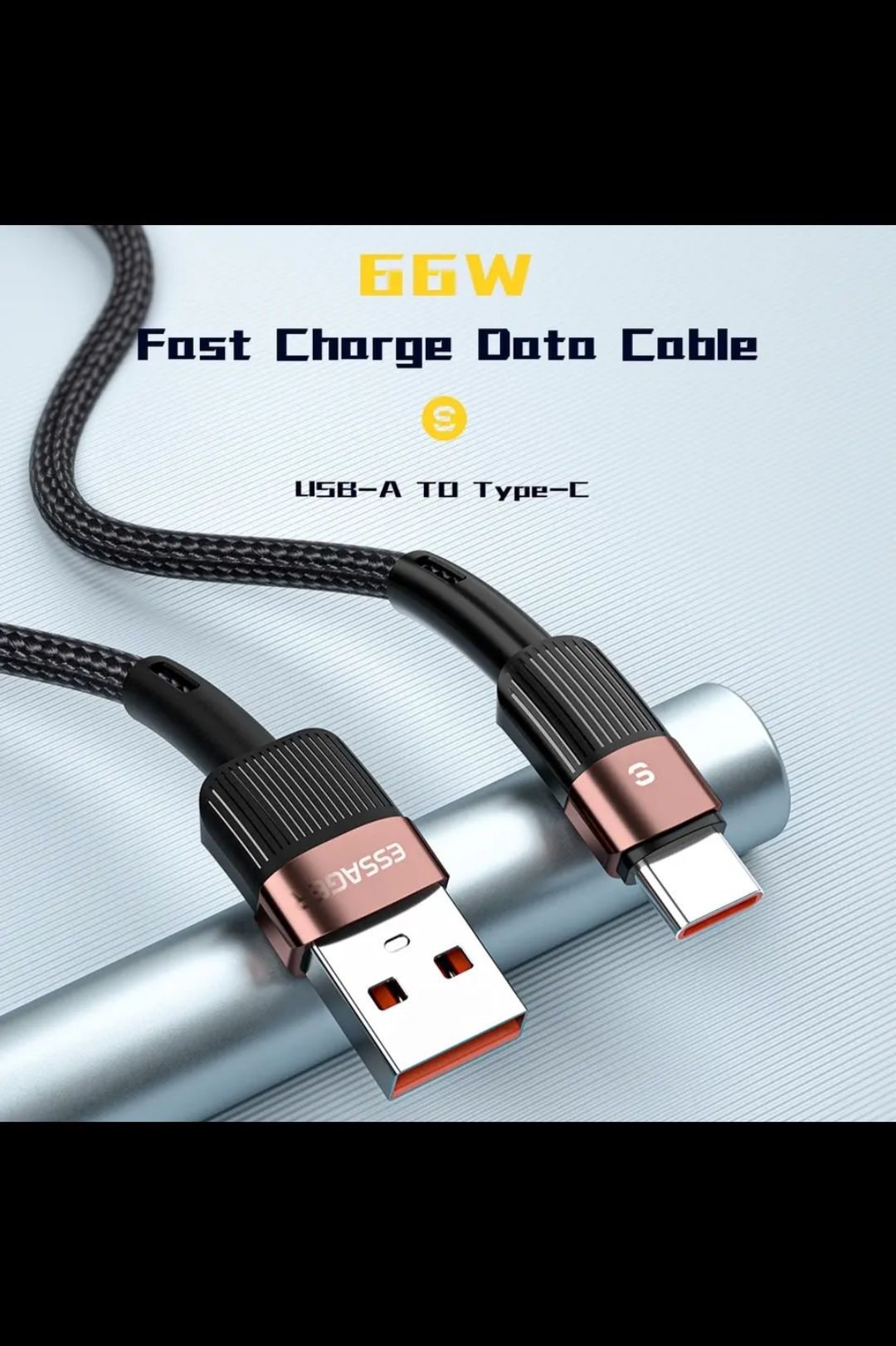 Kabel USB A USB C niebieski 2m