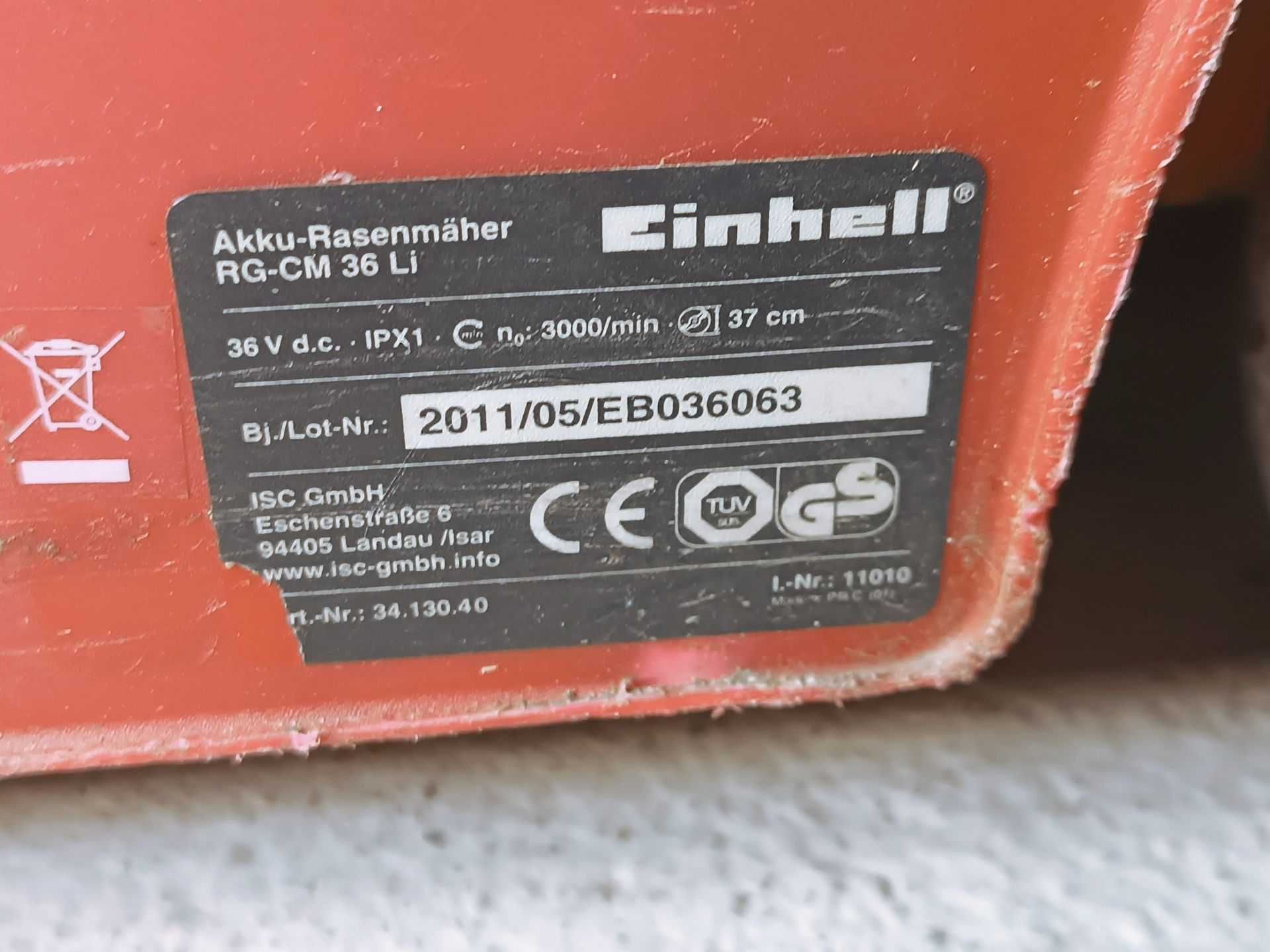 Газонокосилка аккумуляторная EINHELL RG-CM 36 Li, 2 батареи нож 37см