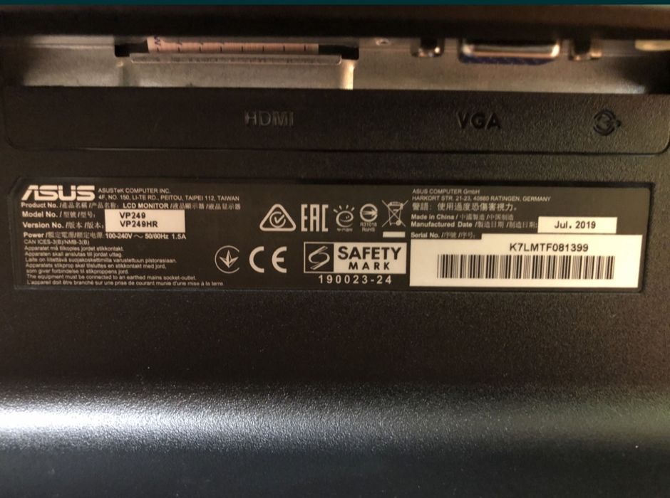 Монітор Асус Asus full hd 24