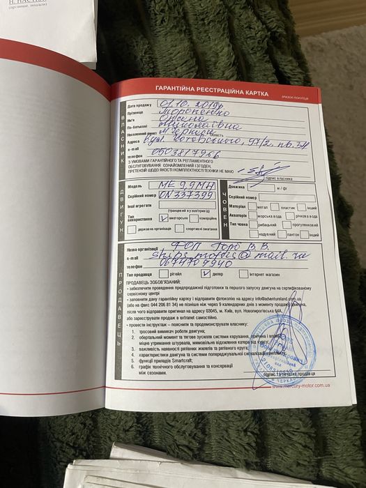 MERCURY 9.9 LIGHT, Меркури