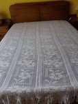 Colcha em crochet manual branca