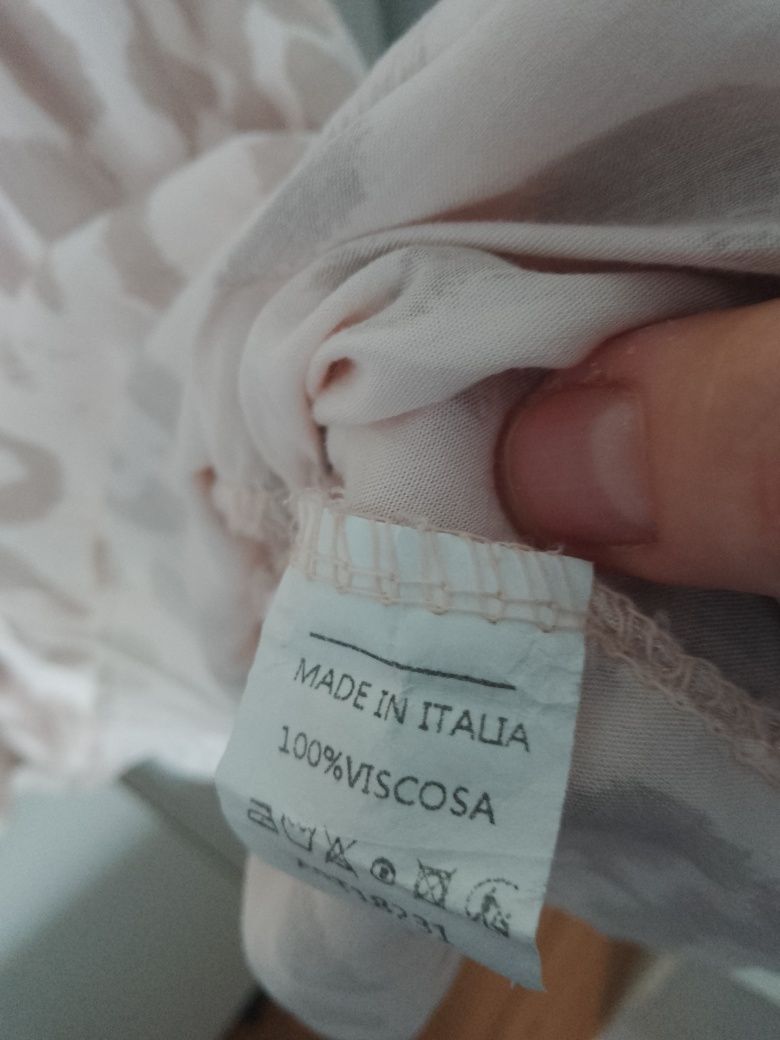 Sukienka pudrowa XL włoska