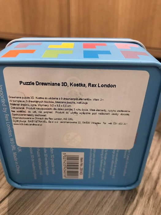 Puzzle drewiane 3D, kostka Rex London