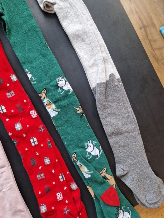 4 sztuki JAK NOWE rajstopy dziewczęce dla dziewczynki r. 110 / 116