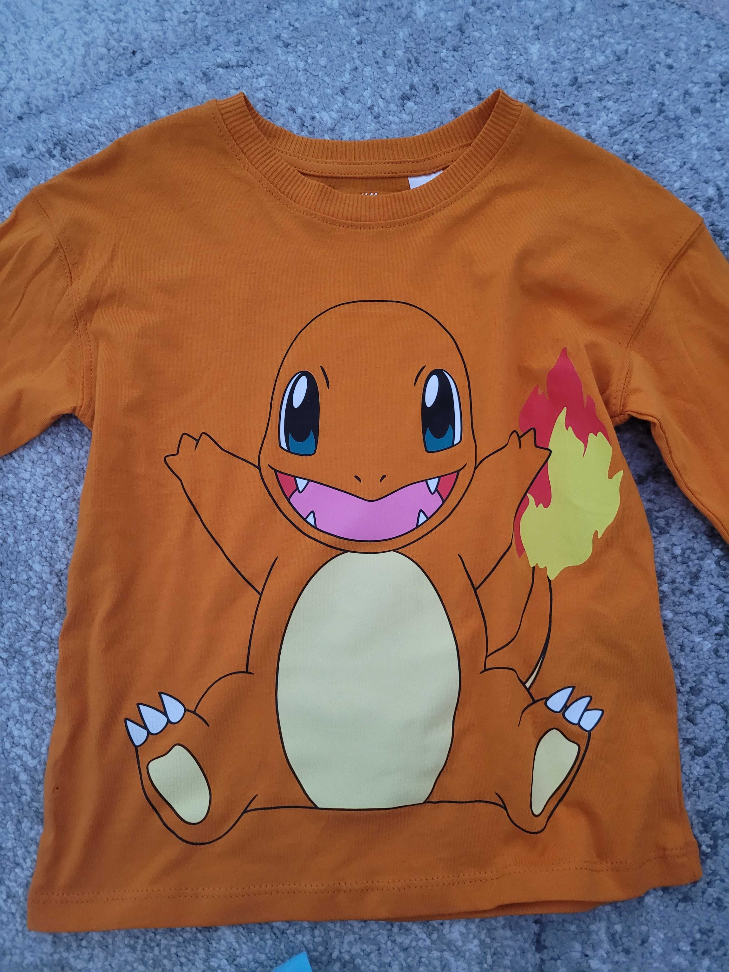 Bluzka z długim rękawem 4pack h&m pokemon pikachu 98/104