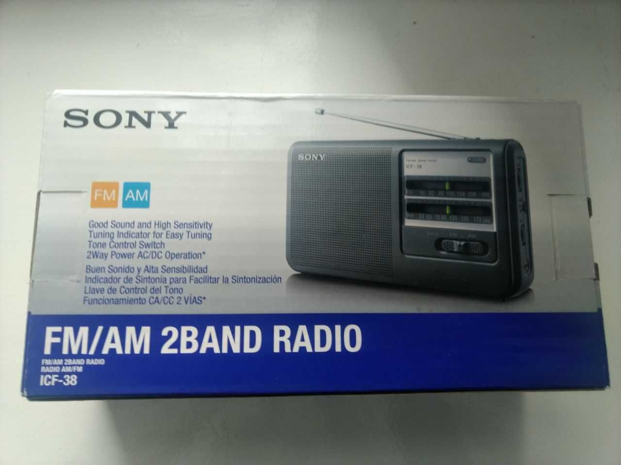 Портативне радіо AM/FM Sony ICF38 (чорний)