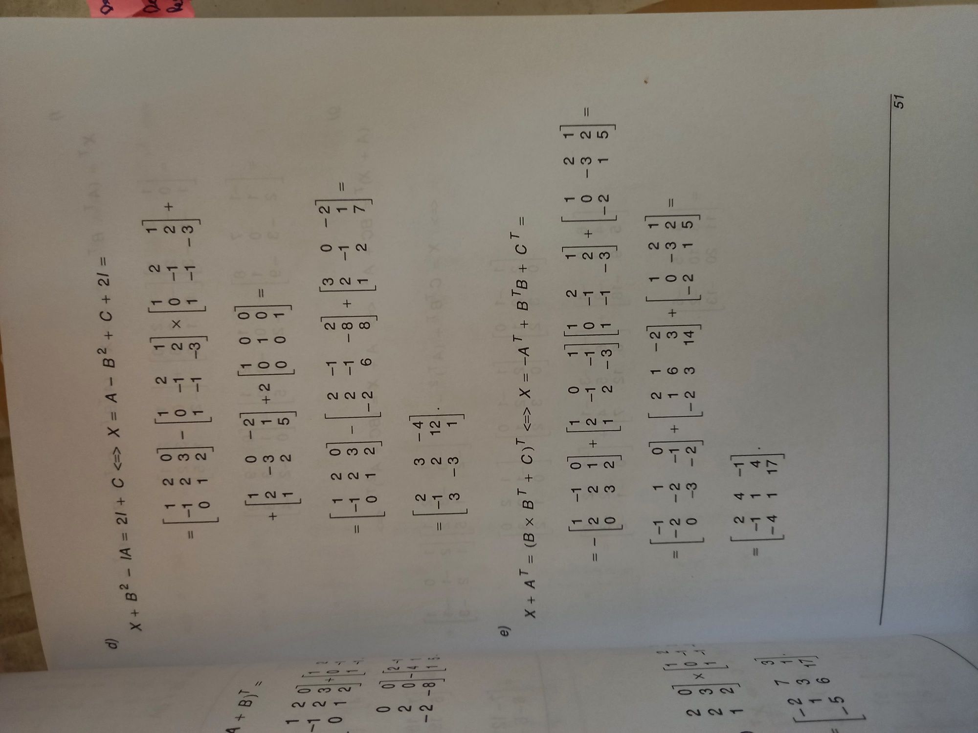 Álgebra Linear - matrizes e determinantes Exercícios