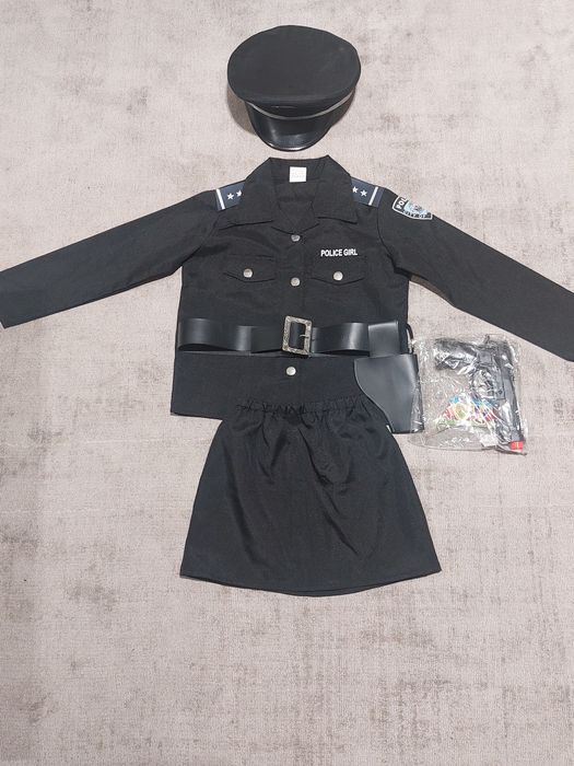 Strój policjantki 7-8 lat przebranie kostium Bal karnawałowy mundur