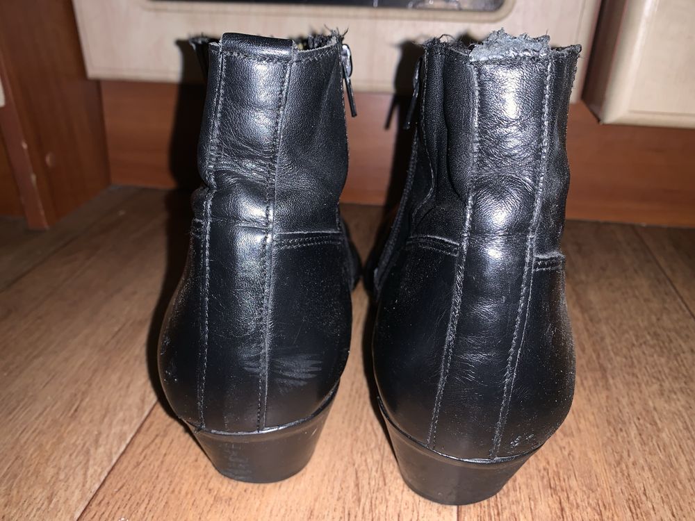 Казаки ботинки кожаные