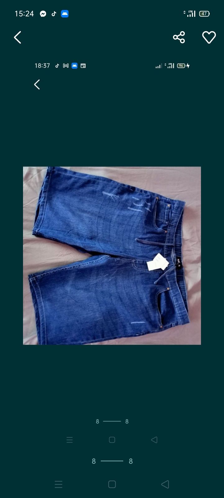 Męskie spodenki jeansowe stretch mogą być również uniwersalne XL