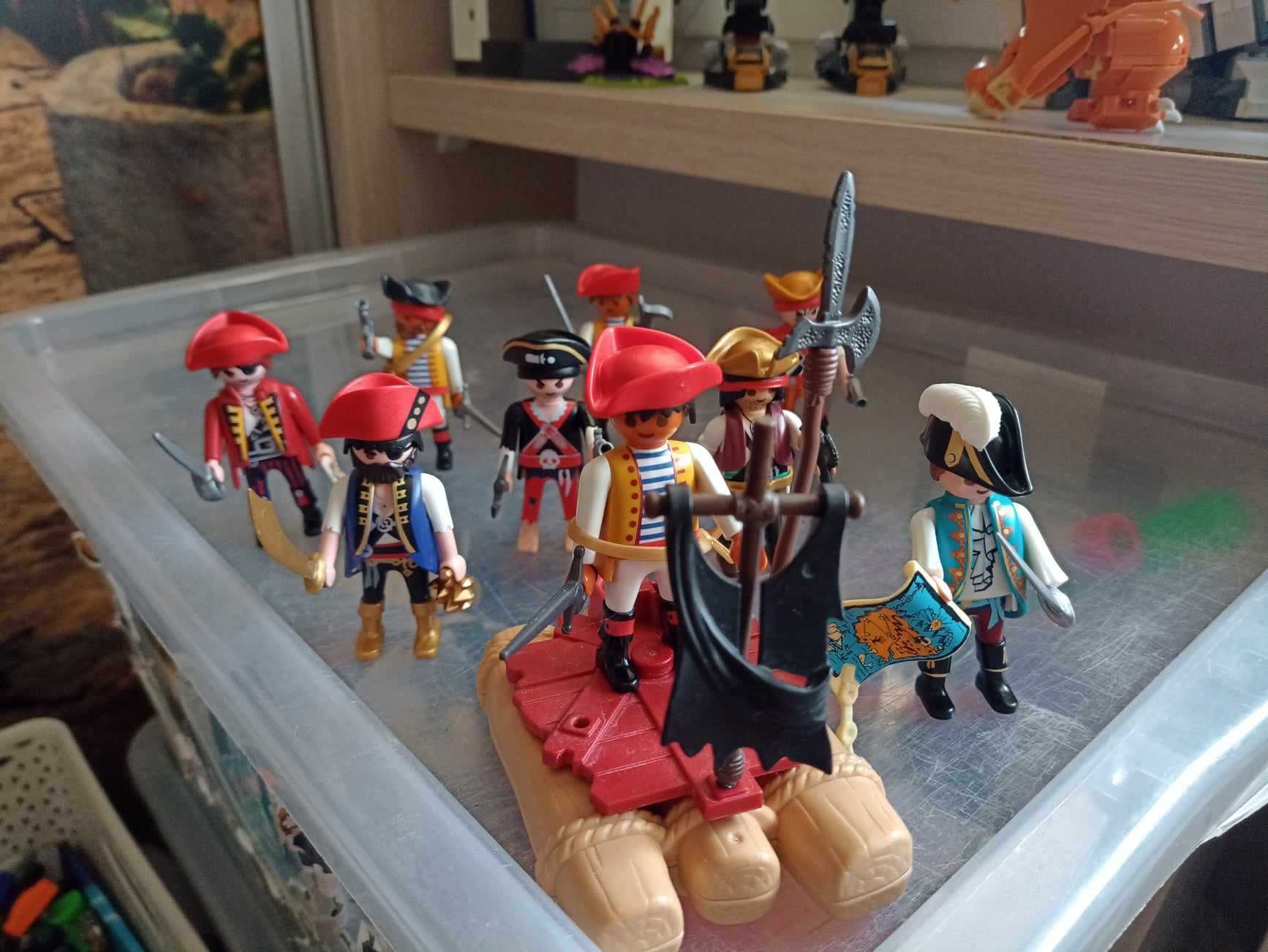 Playmobil Żaglówka (5298) i [5655] tratwa plus komplet  piratów