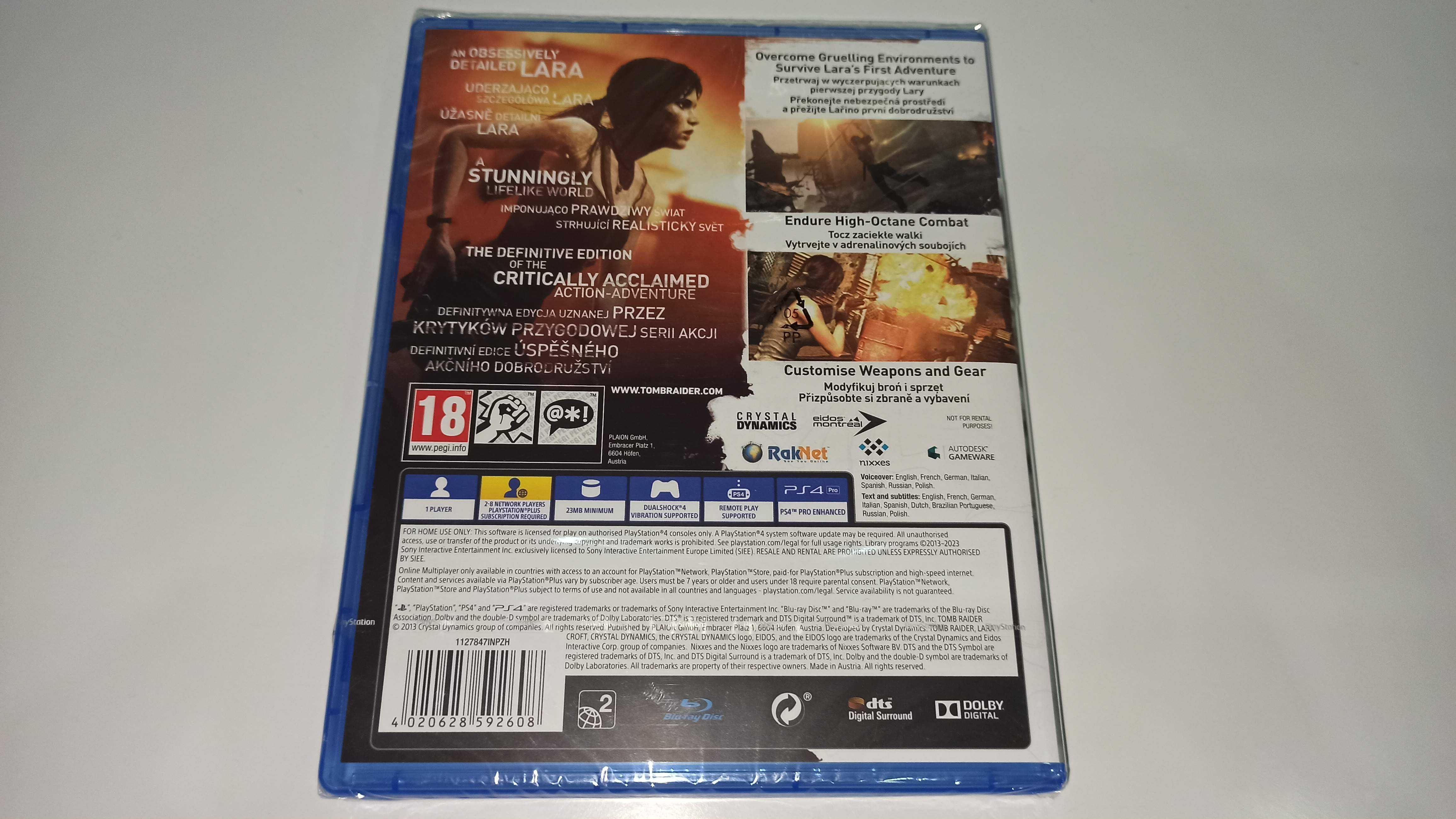 ps4 TOMB RAIDER EDYCJA OSTATECZNA mówią po polsku okładka NOWA!