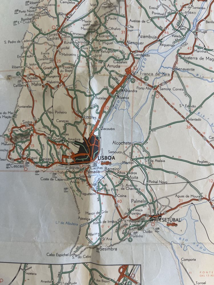 Mapa estradas ACP 1964