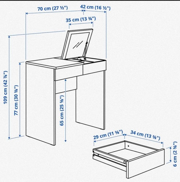 Toaletka Ikea Brimnes