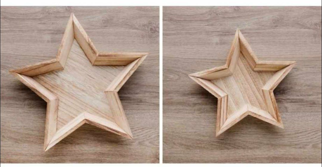 Home&You komplet 2 misy gwiazdy STARSY drewno wood NOWE