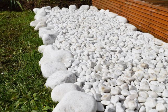 MO Otoczak Biały Kamień Thasos Ogród Grecki Śnieżnobiały 1 TONA KURIER