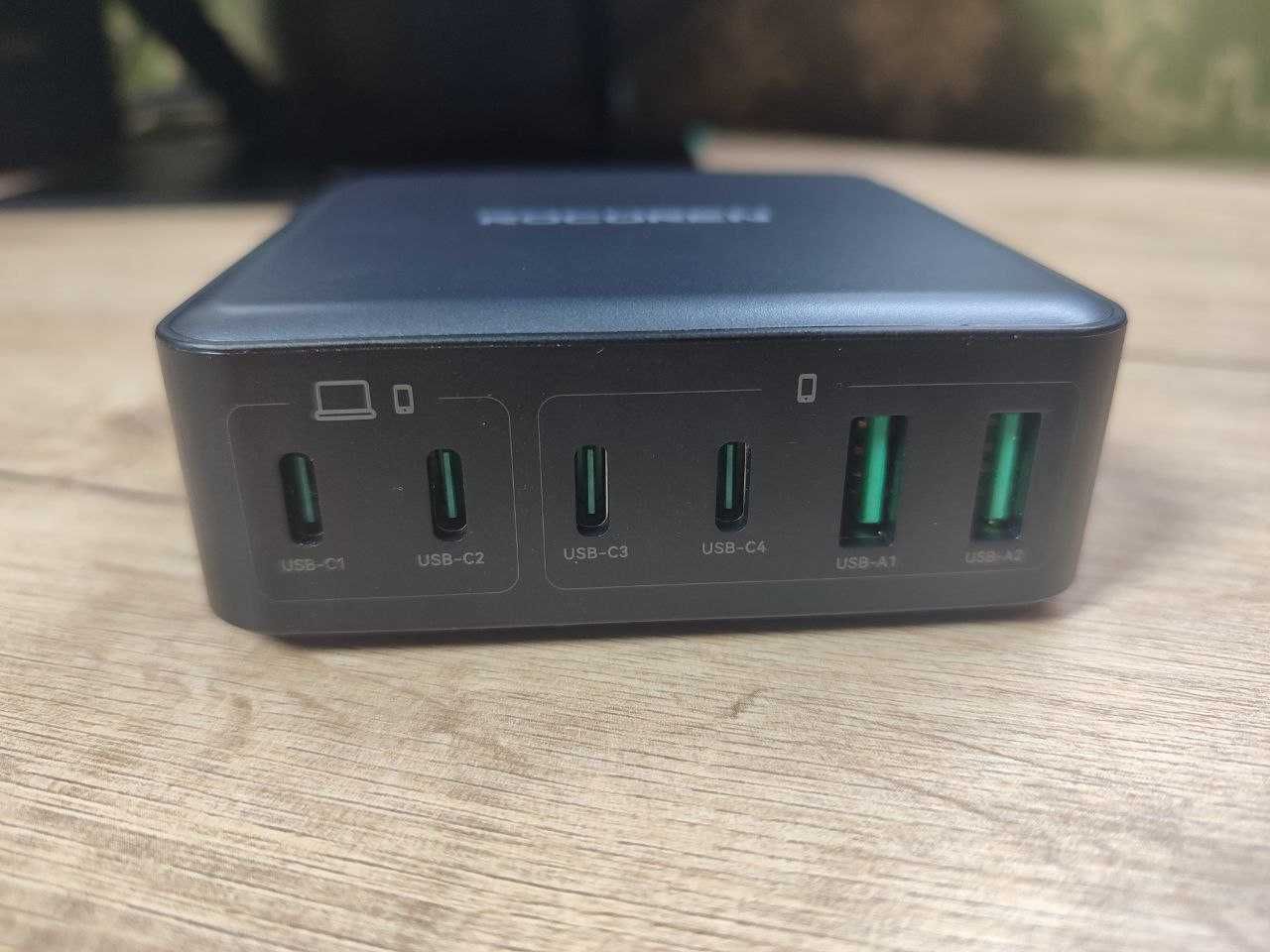 АКЦІЯ! Зарядний пристрій зарядка Rocoren 200W 140W GAN для ноутбука БЖ