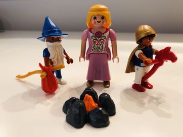 Unikatowy zestaw Playmobil- skrzat,giermek i księżniczka