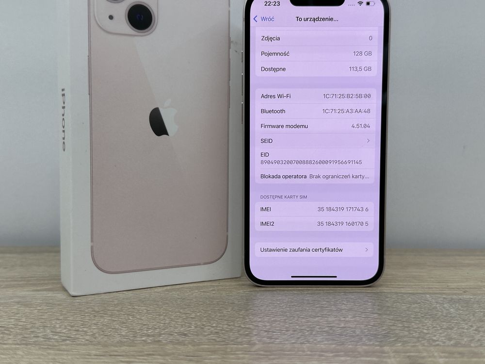 iPhone 13 128GB 80% aparat 0.5x problem