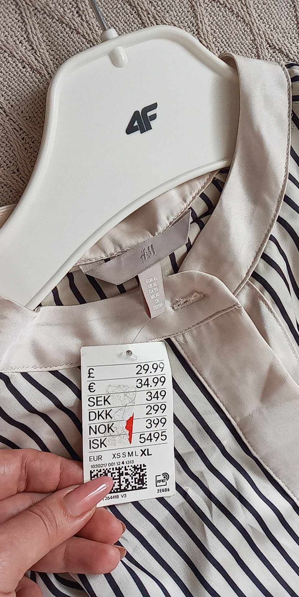 H&M niesamowita elegancka długa sukienka w paski XL