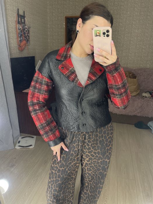 Кожанная куртка с шерстью