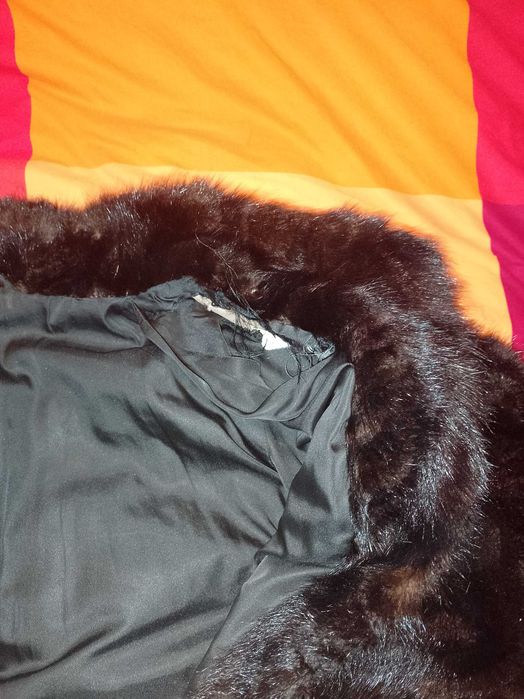 Futro z norek czarne XL/XXL