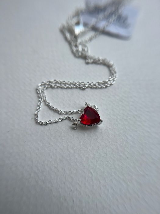 Кольє блискуче червоне серце Pandora Пандора