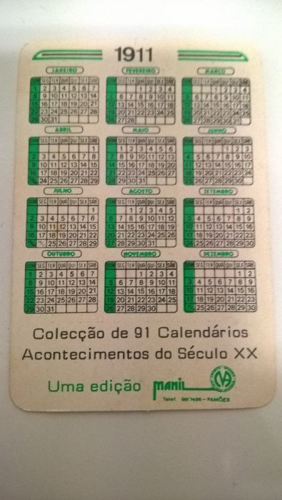 Calendário Expedição Polo Sul 1911 (Portes incluídos)