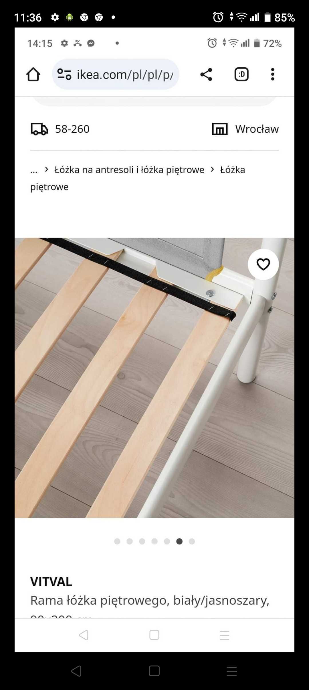 Łóżko piętrowe polecam