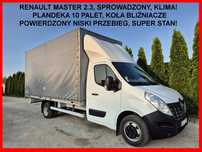 Renault Master 2.3 Plandeka 10 palet Bliźniaki  Skrzyniowy 5m, Klima, Skrzynia, Sprowadzony, Super Stan!