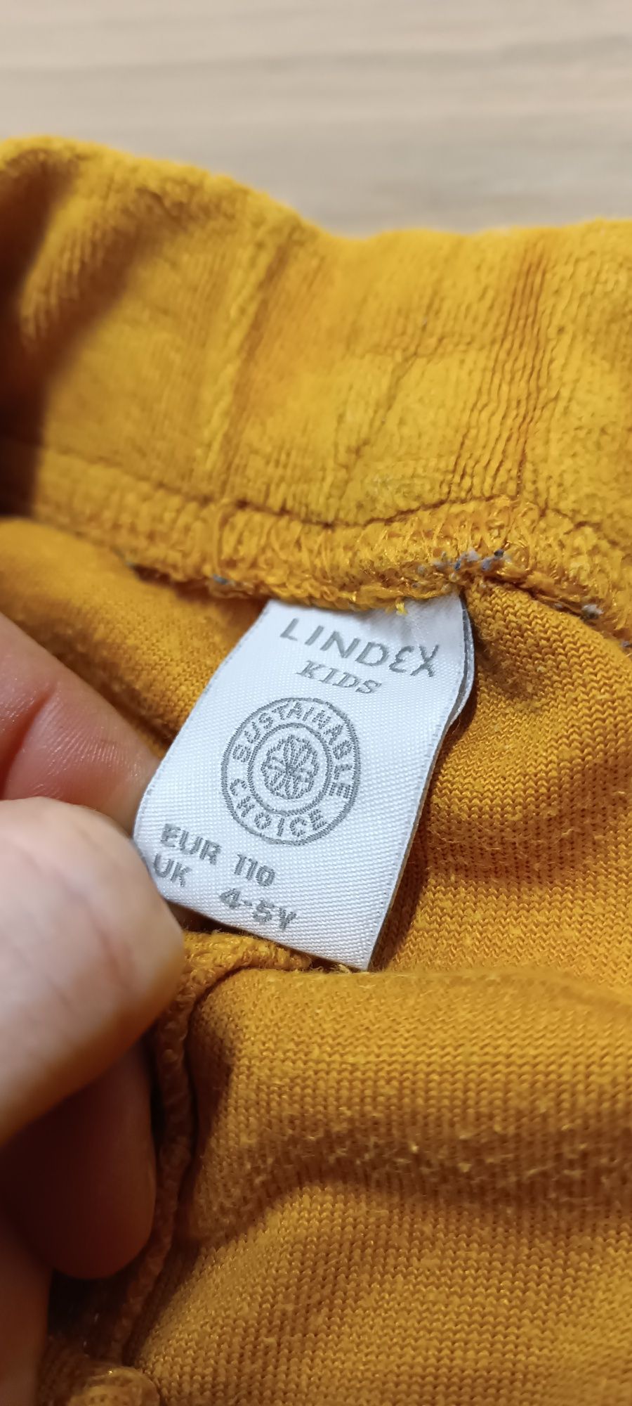 Lindex George 110 spodnie dresowe 2 szt dla dziewczynki żółte różowe
