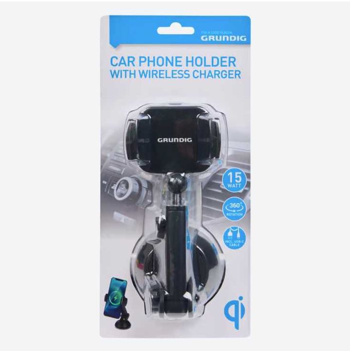 Uchwyt na telefon z ładowarką bezprzewodową Grundig