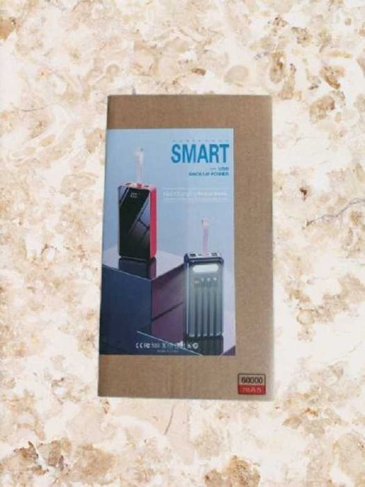 Павербанк 60000 mah 4xUSB з ліхтариком PowerBank фонарик Повербанк