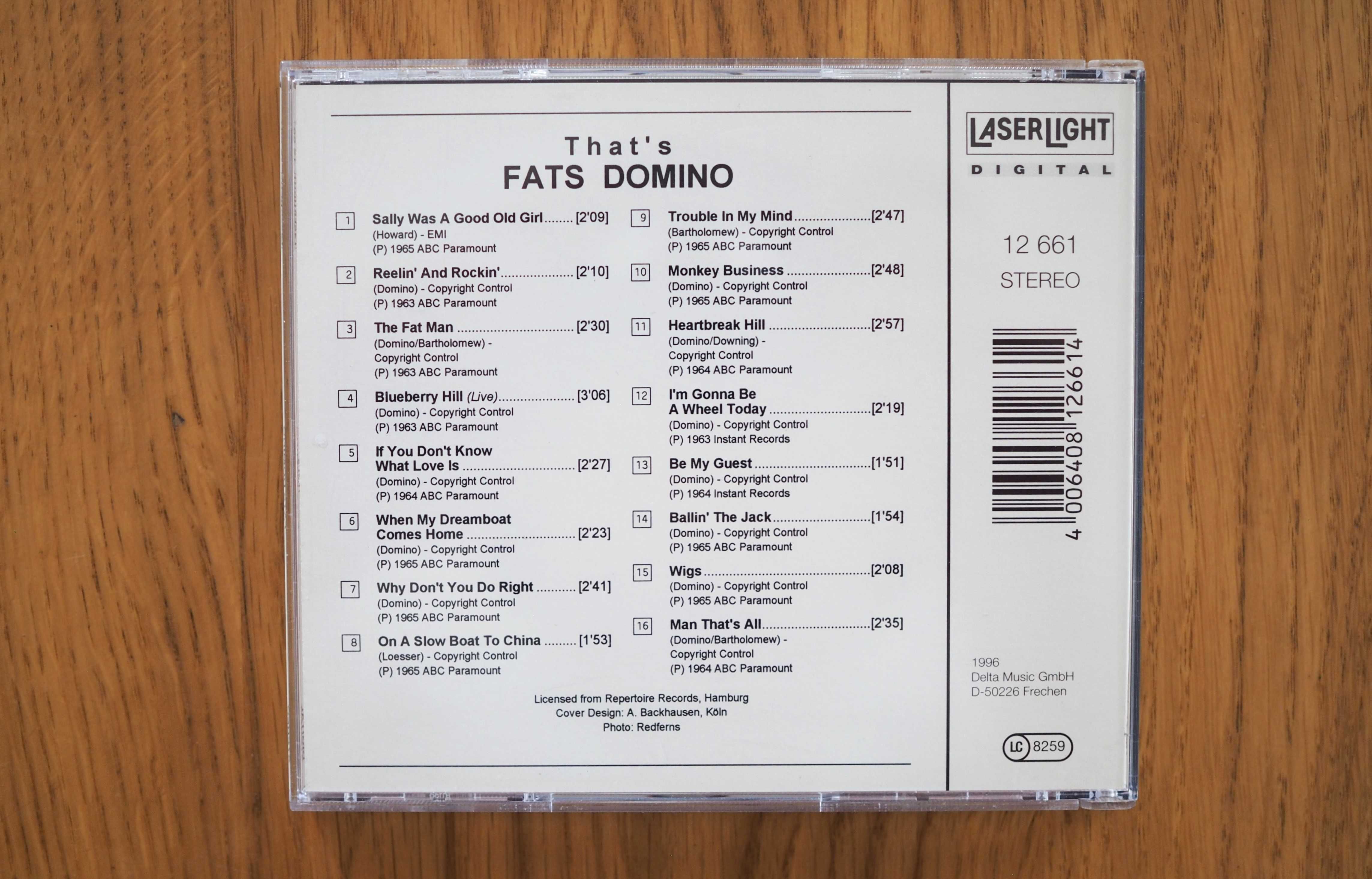 Fats Domino, That’s Fats Domino CD