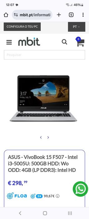 Portatil Asus F507LA- 35AHDSB1