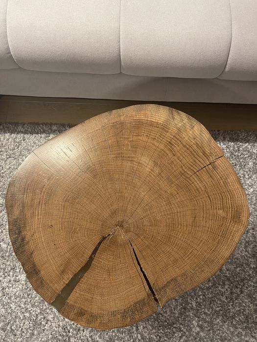 Stolik kawowy plaster dębu żywica loft handmade