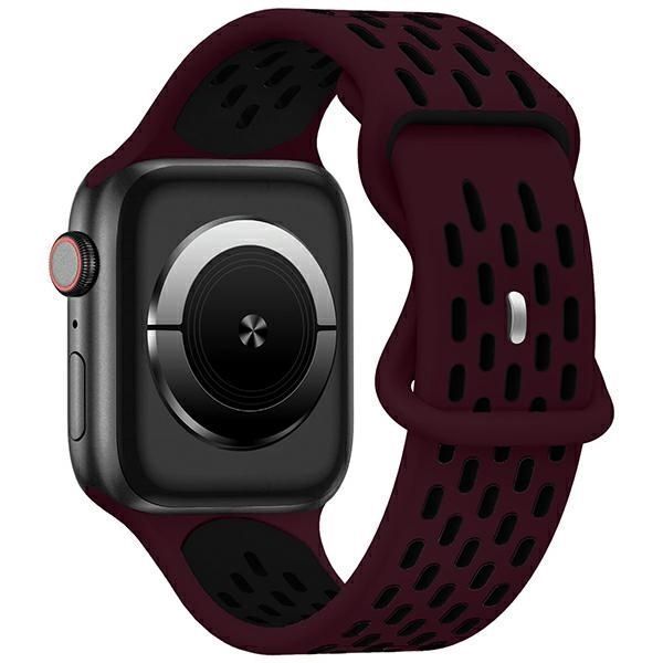 Beline Pasek Sport Silicone Apple Watch Bordowo-Czarny 42/44/45/49mm