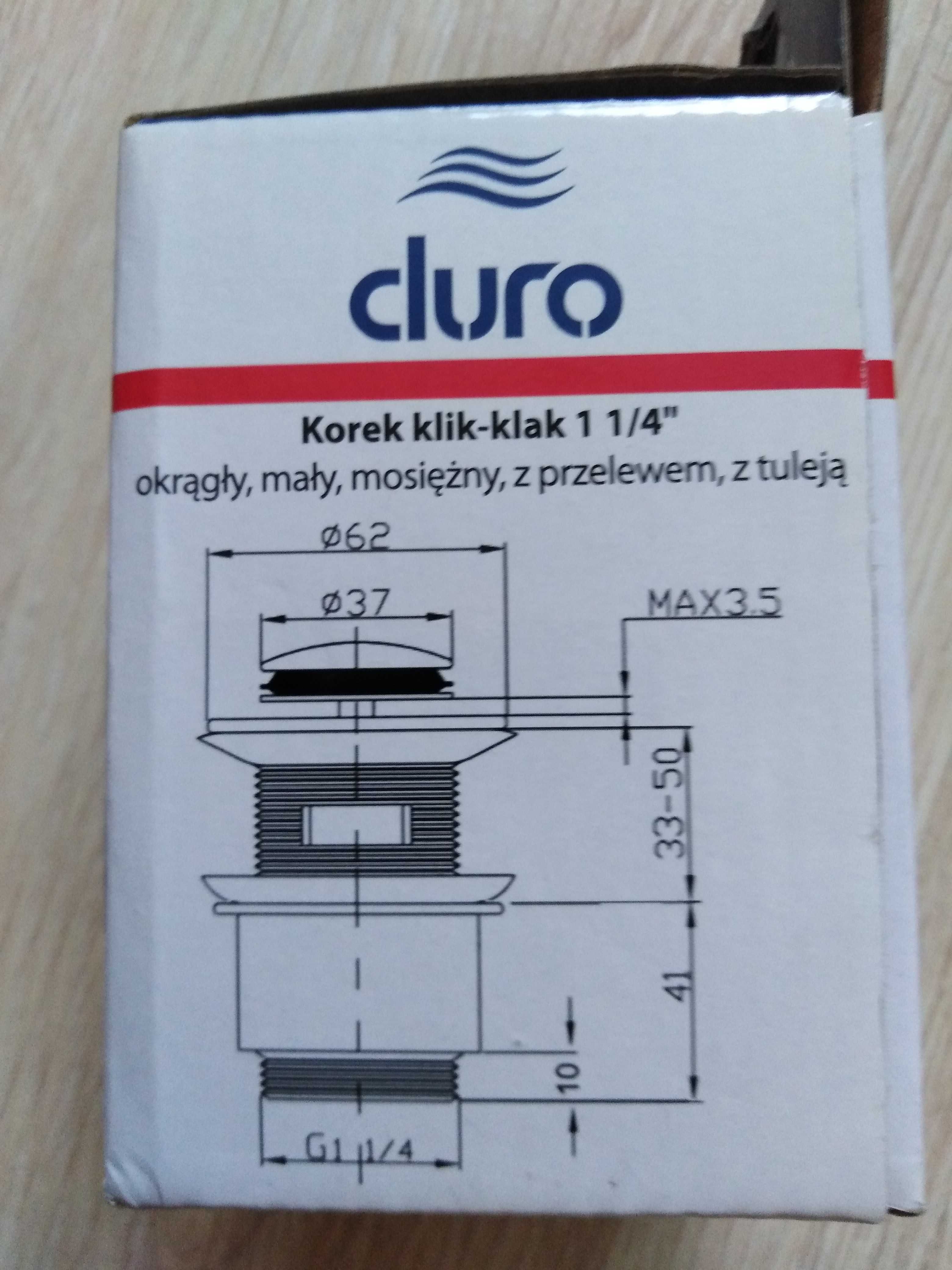 Korek Klik-Klak 37 mm z przelewem CLURO