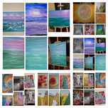 Coleção de pinturas . 20 peças. Collection of paintings.