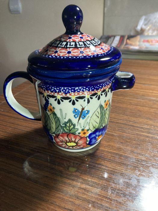 Kubek, pojemnik do herbaty unikat Bolesławiec