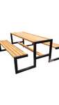 Meble ogrodowe loft metalowe, komplet biesiadny