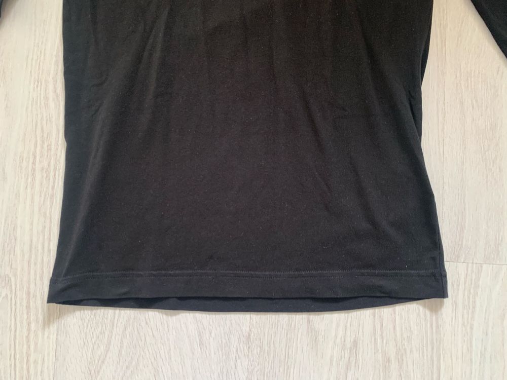 Czarny tshirt z długim rękawem H&M